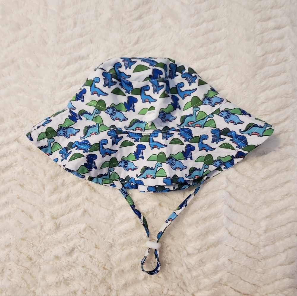 Toddler bucket beach sun hat dinosaur